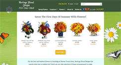 Desktop Screenshot of heritageflowershoppe.com